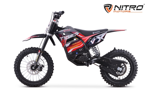 E-Cross Nitro Tiger 2000 Watt 60 Volt Dirtbike VX 60V 15,6Ah Lithium  Akku14"12 Bereifung